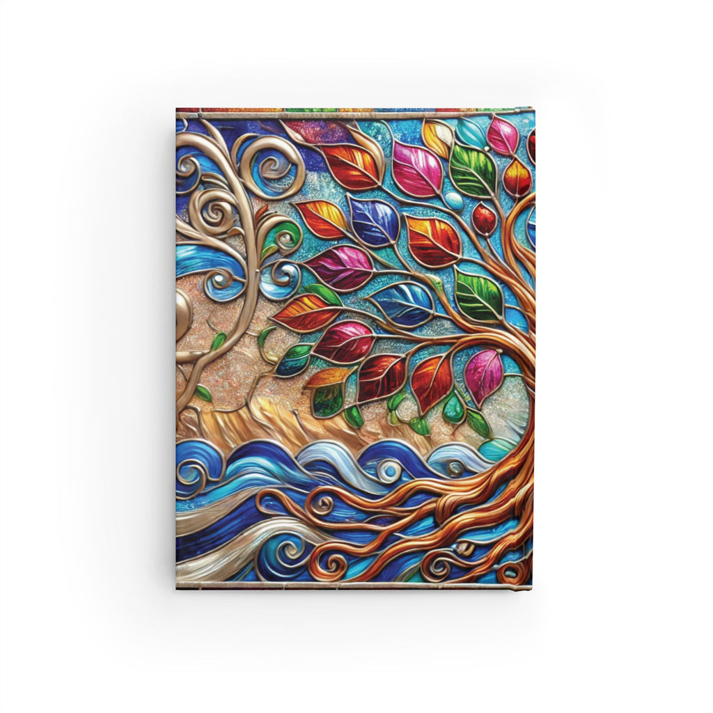 Personalized Vibrant Tree of Life Journal, Nature-Inspired Notebook, Gift for Writers Dreamers and Artists