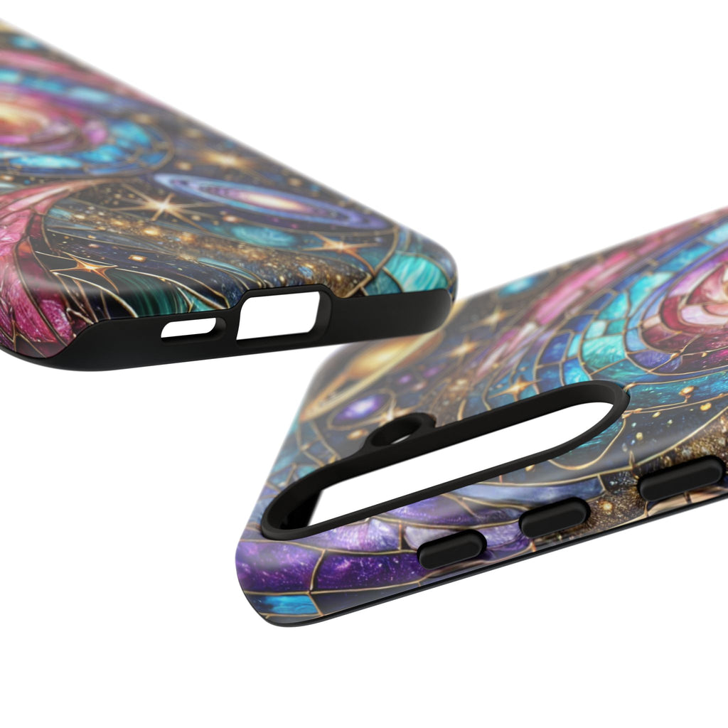 Stained Glass Celestial Android Phone Case – 3D Galaxy Full-Wrap Protective Cover with TPU Liner