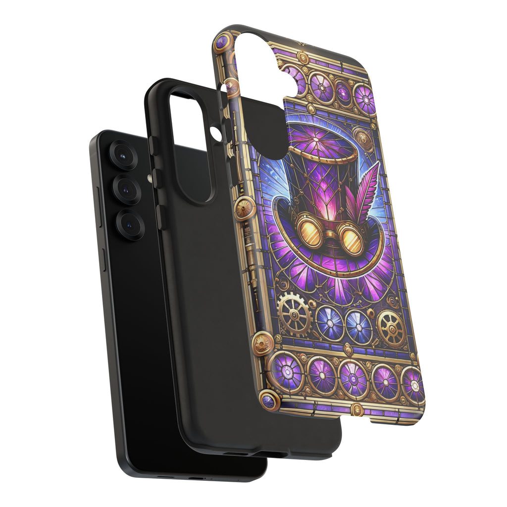 Stained Glass Steampunk Android Phone Case – 3D Full-Wrap Protective Cover with TPU Liner