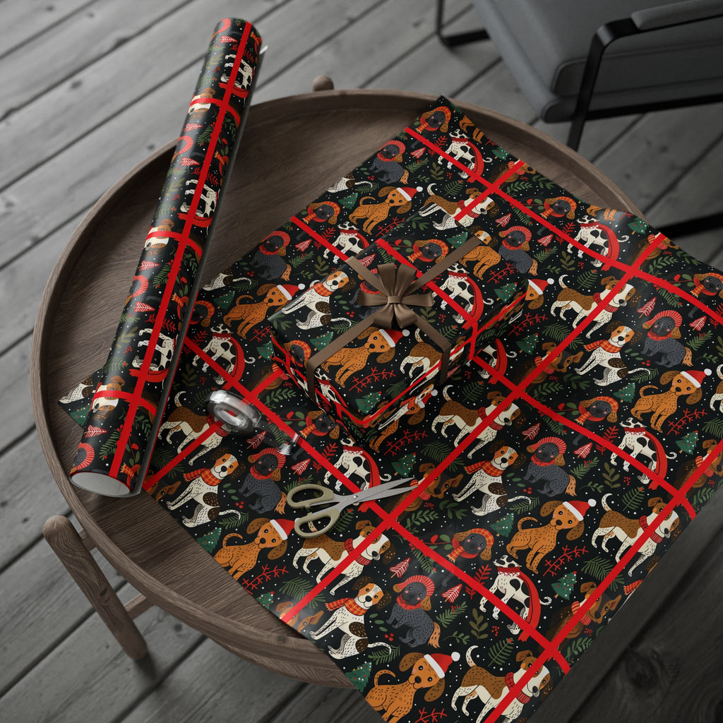 Holiday Dachshund Wrapping Paper Roll — Cute Wiener Dog Christmas Gift Wrap