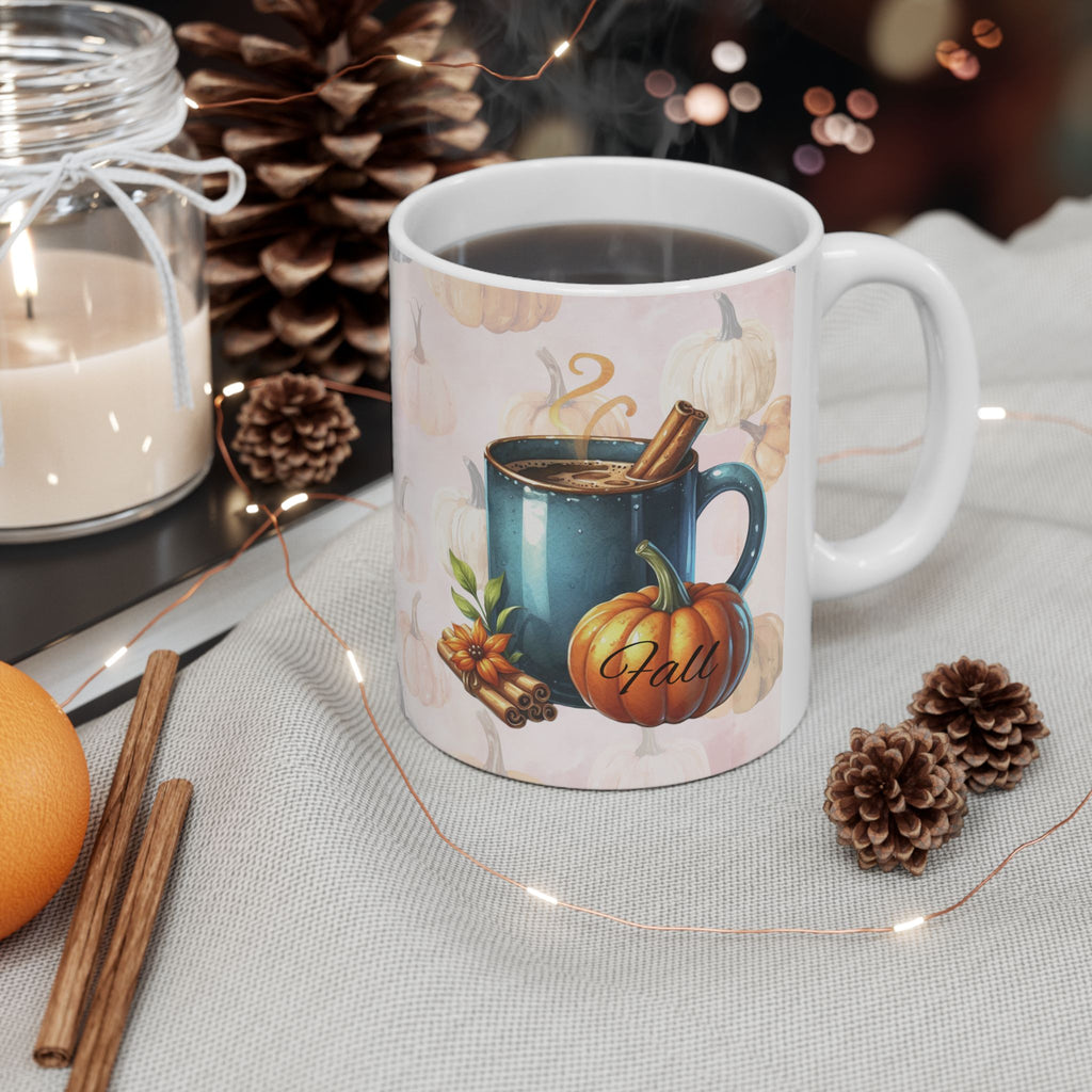 Fall Vibes Coffee Mug For Pumpkin Spice Lovers, Autumn Hot Cocoa Cup
