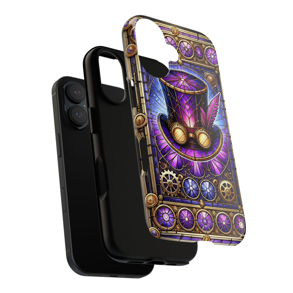 Stained Glass Steampunk iPhone Case – 3D Full-Wrap Protective Phone Cover With TPU Liner