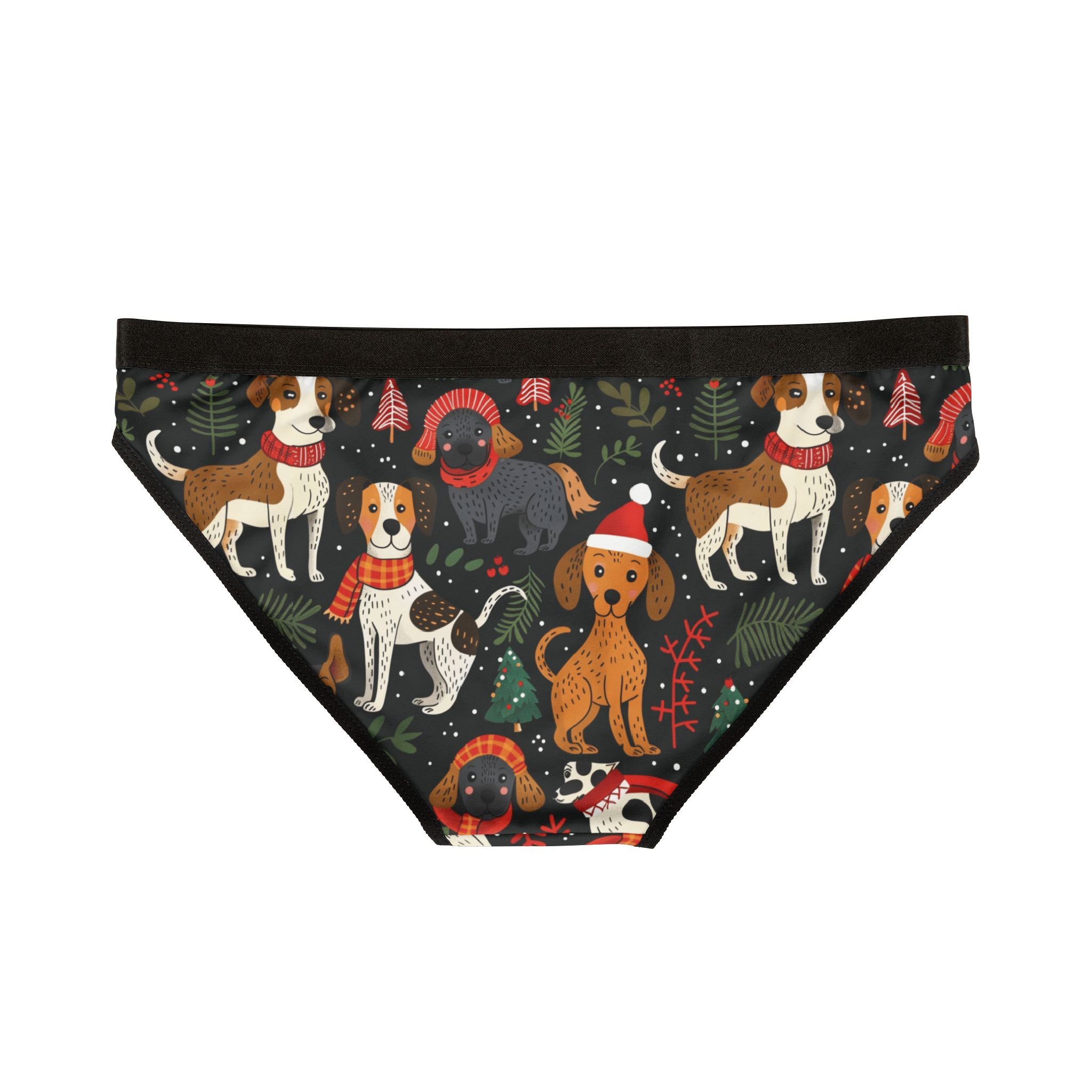 Christmas Dachshund Print Women's Bikini Briefs – Festive Dog Print Underwear