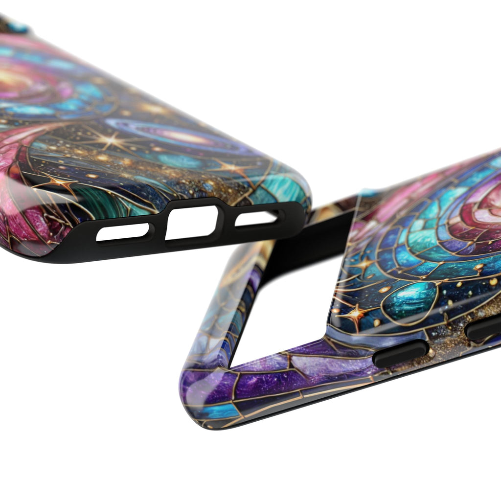 Stained Glass Celestial Android Phone Case – 3D Galaxy Full-Wrap Protective Cover with TPU Liner