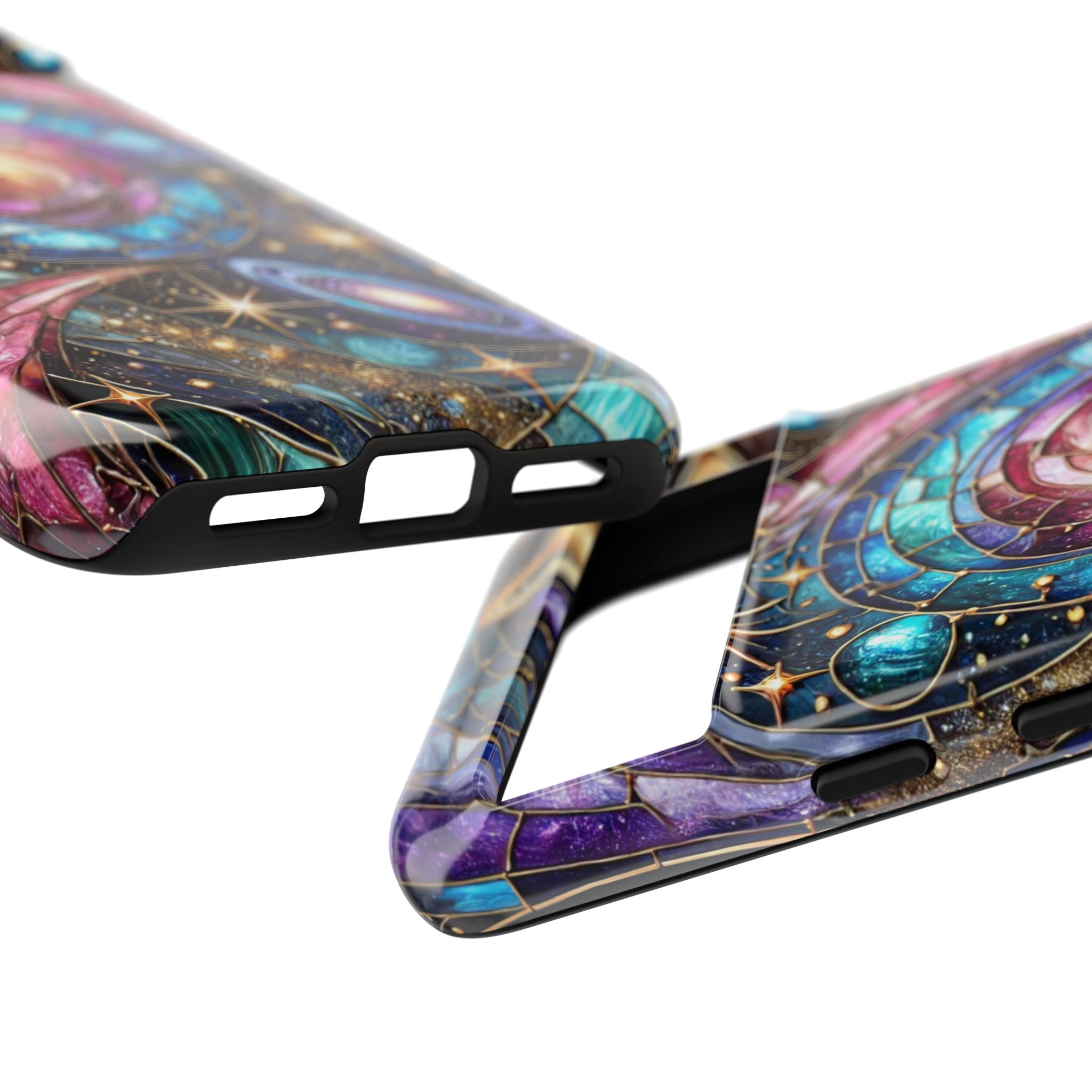 Stained Glass Celestial Android Phone Case – 3D Galaxy Full-Wrap Protective Cover with TPU Liner