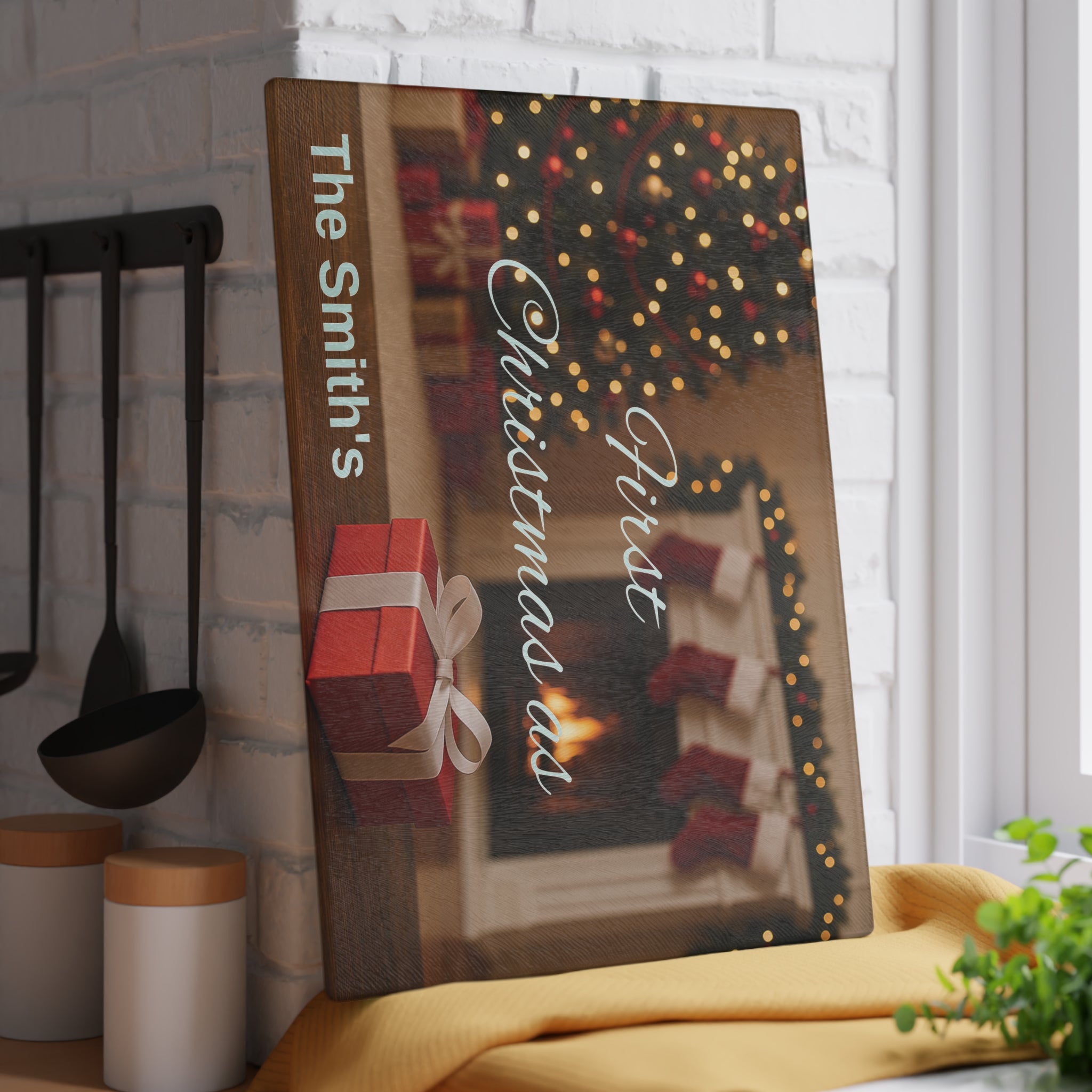 Personalized Glass Cutting Board, Custom Kitchen Decor, Your Photo