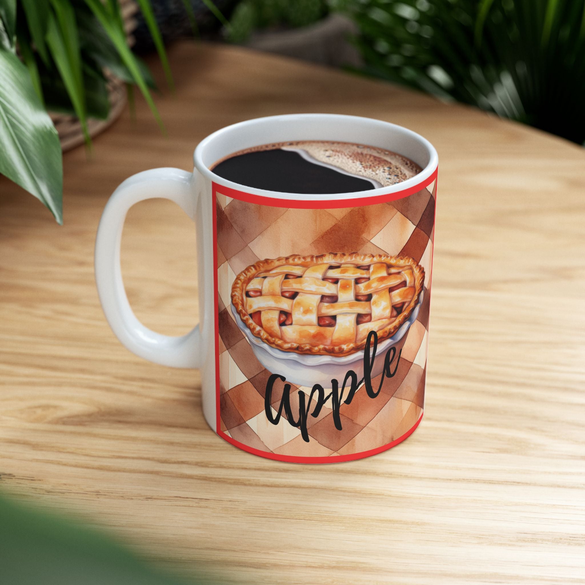 Apple Pie Coffee Mug, Cozy Coffee and Dessert Ceramic Cup