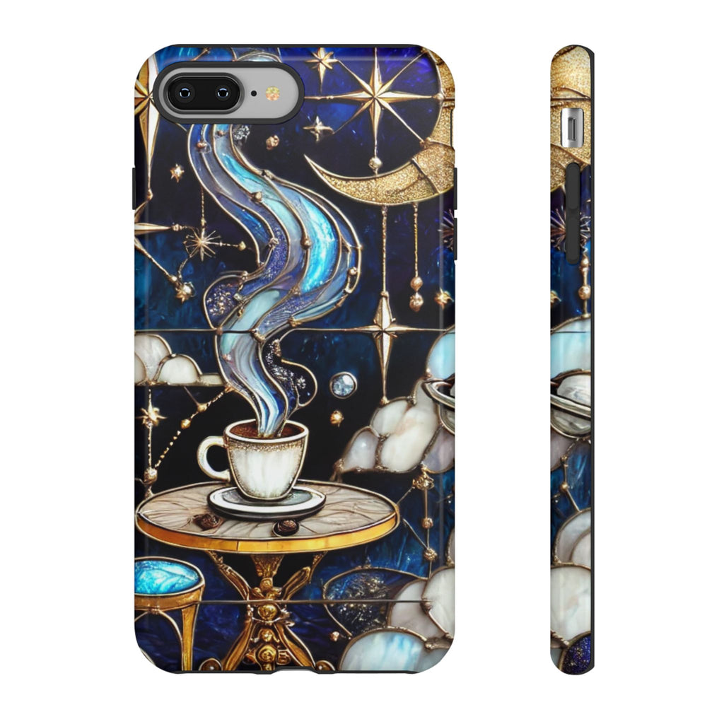 Celestial Stained Glass Coffee iPhone Case – Shockproof 3D Wrap