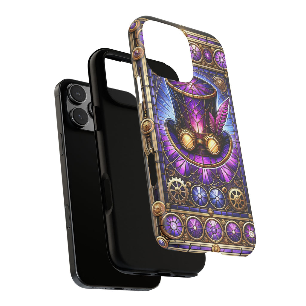 Stained Glass Steampunk iPhone Case – 3D Full-Wrap Protective Phone Cover With TPU Liner