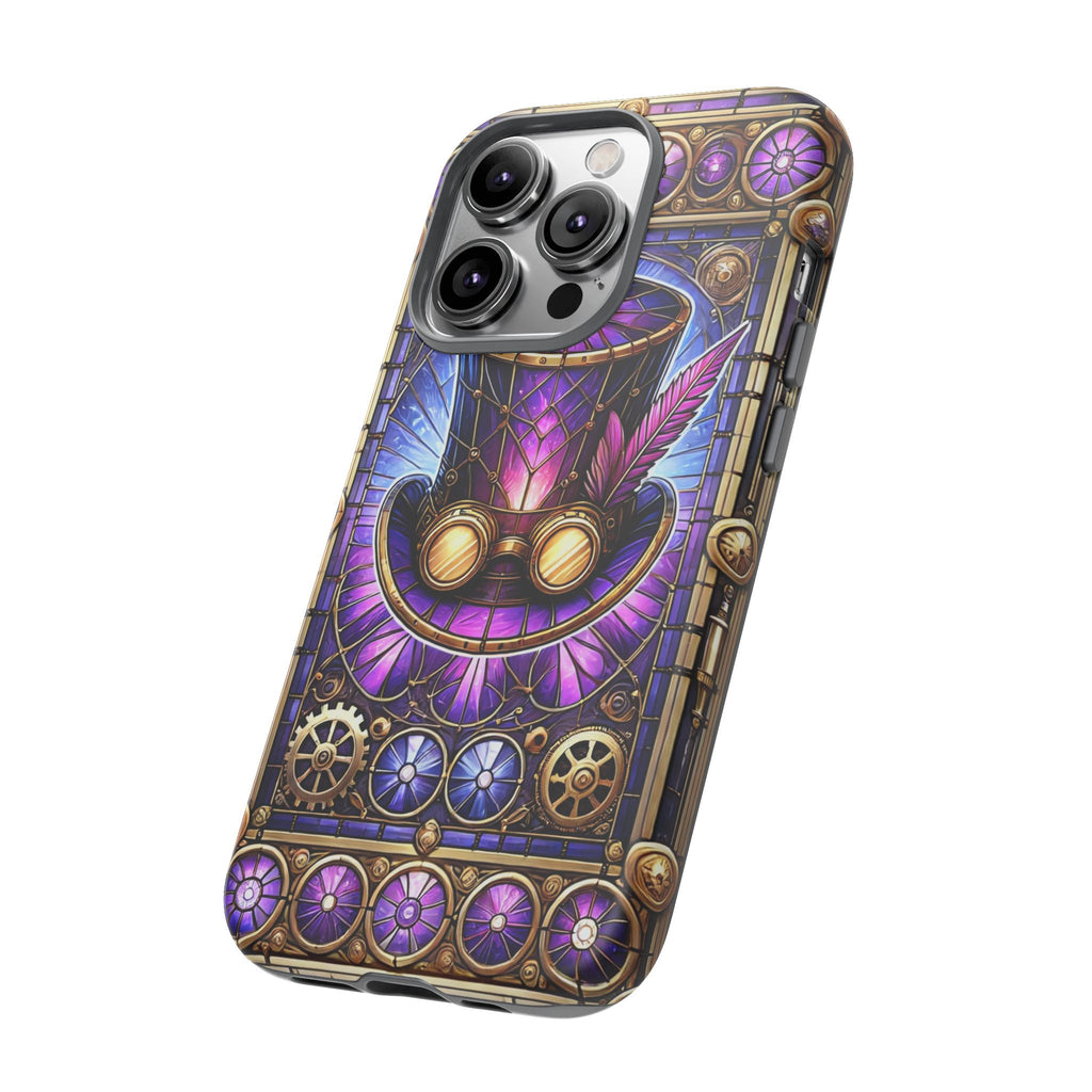 Stained Glass Steampunk iPhone Case – 3D Full-Wrap Protective Phone Cover With TPU Liner