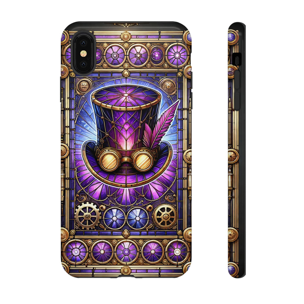 Stained Glass Steampunk iPhone Case – 3D Full-Wrap Protective Phone Cover With TPU Liner