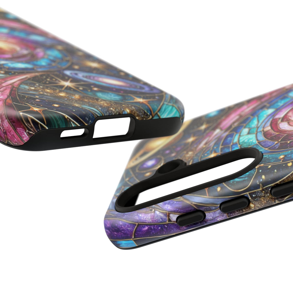 Stained Glass Celestial Android Phone Case – 3D Galaxy Full-Wrap Protective Cover with TPU Liner