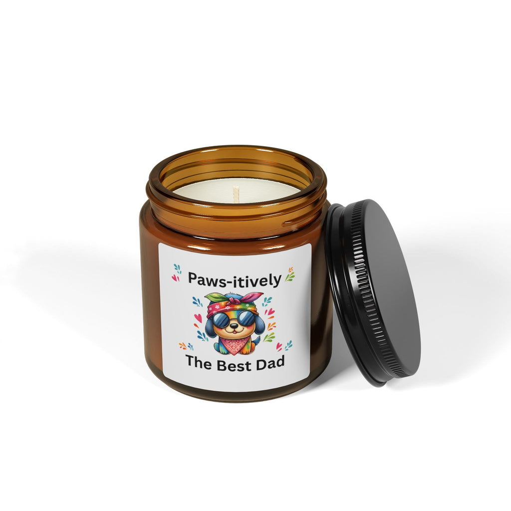 Paws-itively The Best Dad Scented Soy Candle, Dog Dad Gift
