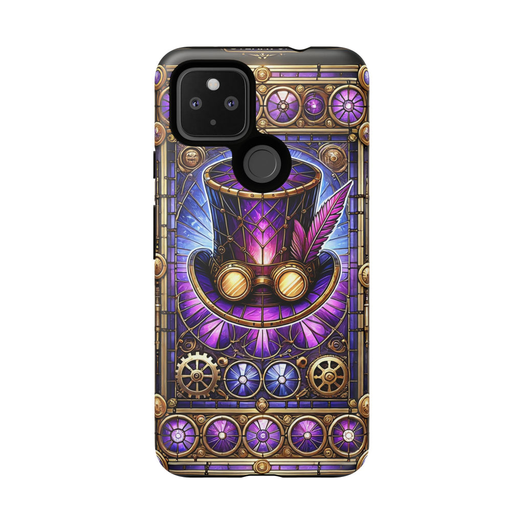 Stained Glass Steampunk Android Phone Case – 3D Full-Wrap Protective Cover with TPU Liner