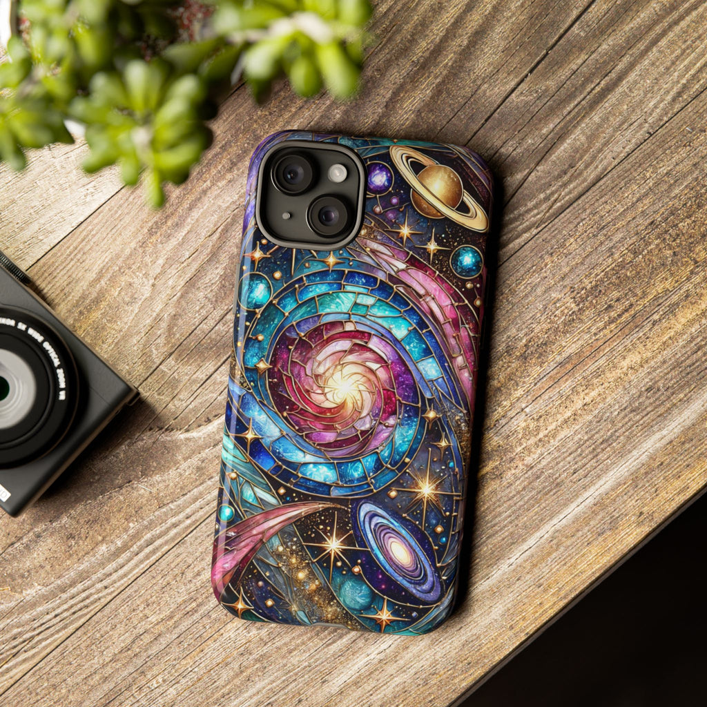 Stained Glass Celestial iPhone Case – Galaxy 3D Full-Wrap Protective Phone Cover