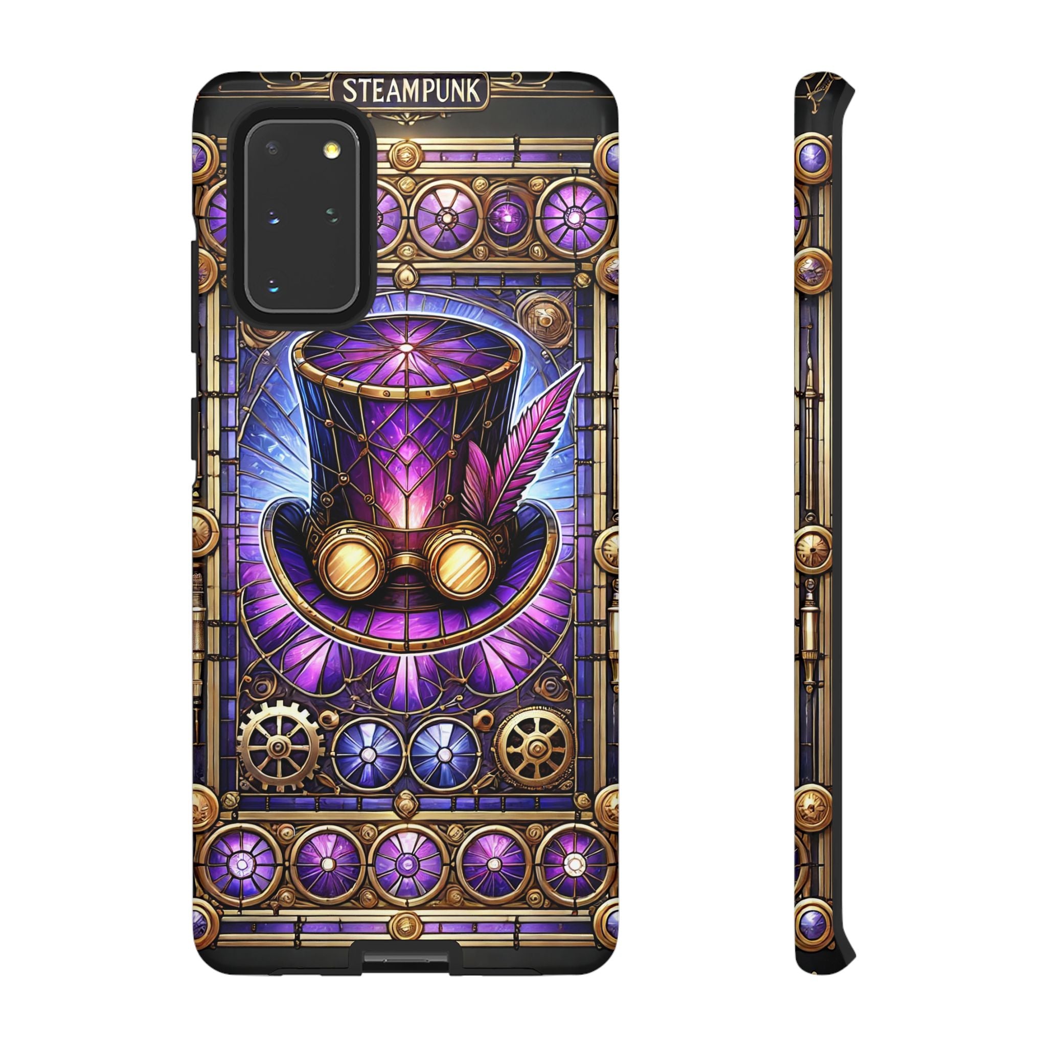 Stained Glass Steampunk Android Phone Case – 3D Full-Wrap Protective Cover with TPU Liner