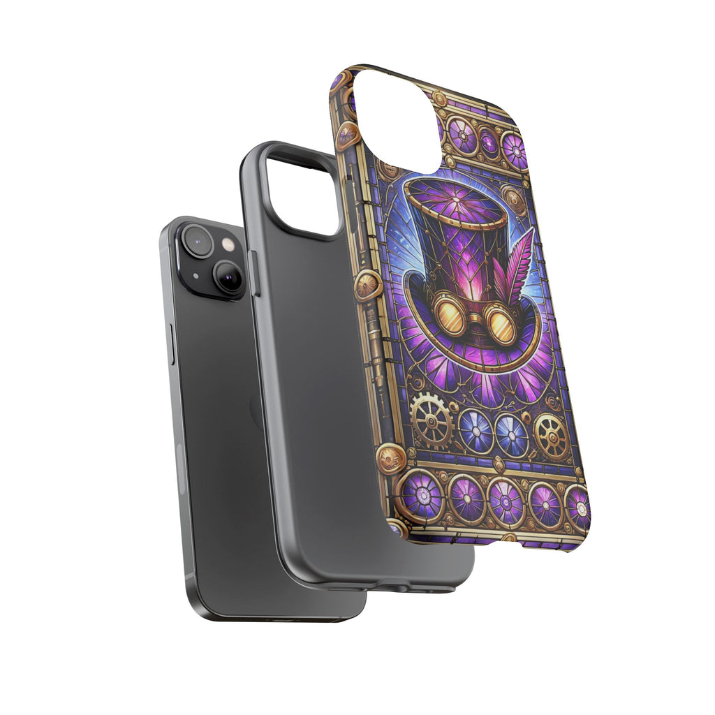 Stained Glass Steampunk iPhone Case – 3D Full-Wrap Protective Phone Cover With TPU Liner