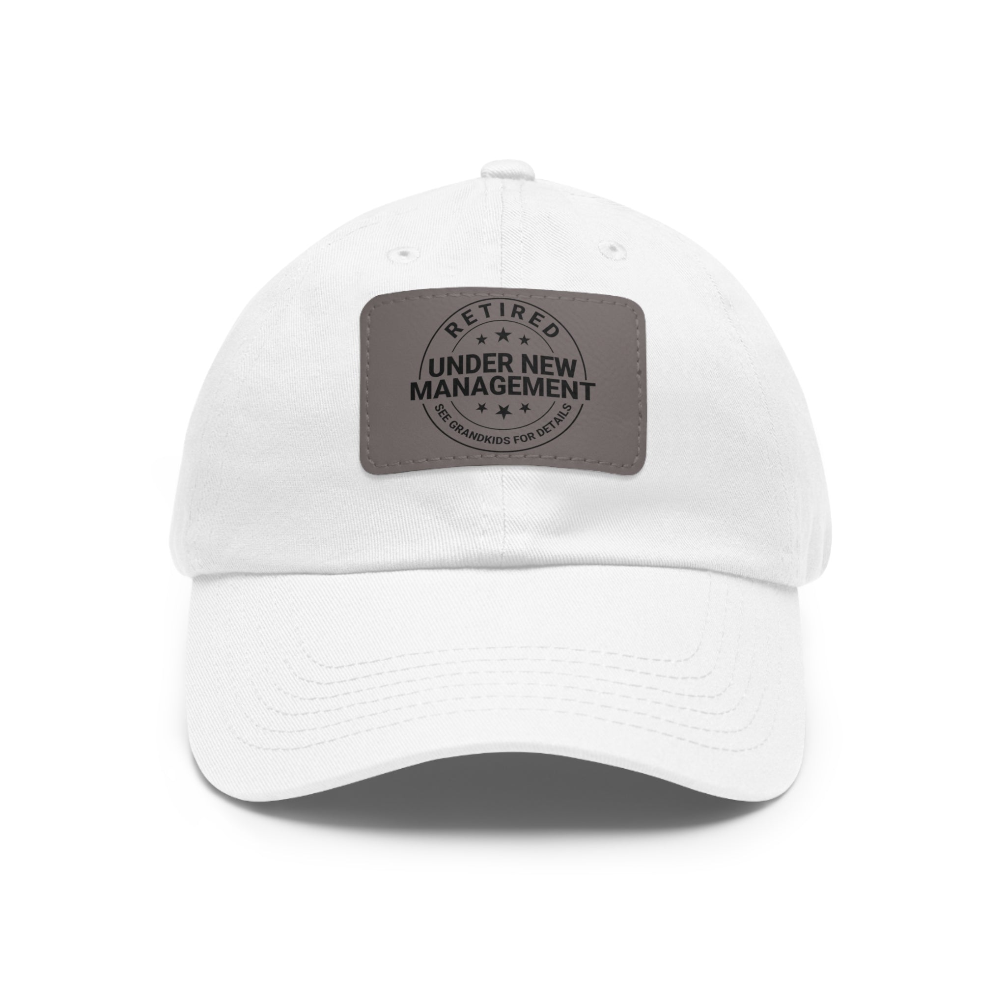 Retired 'Under New Management' Leather Patch Dad Hat