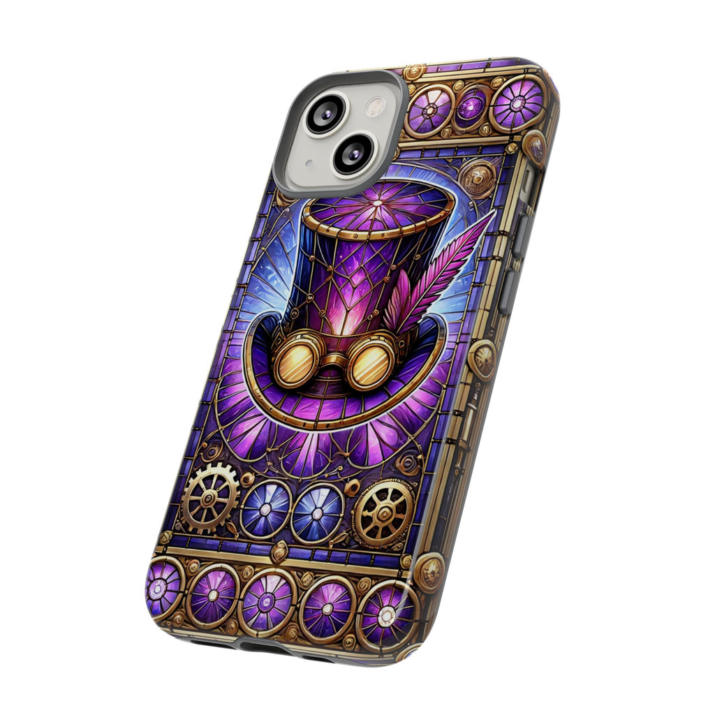 Stained Glass Steampunk iPhone Case – 3D Full-Wrap Protective Phone Cover With TPU Liner