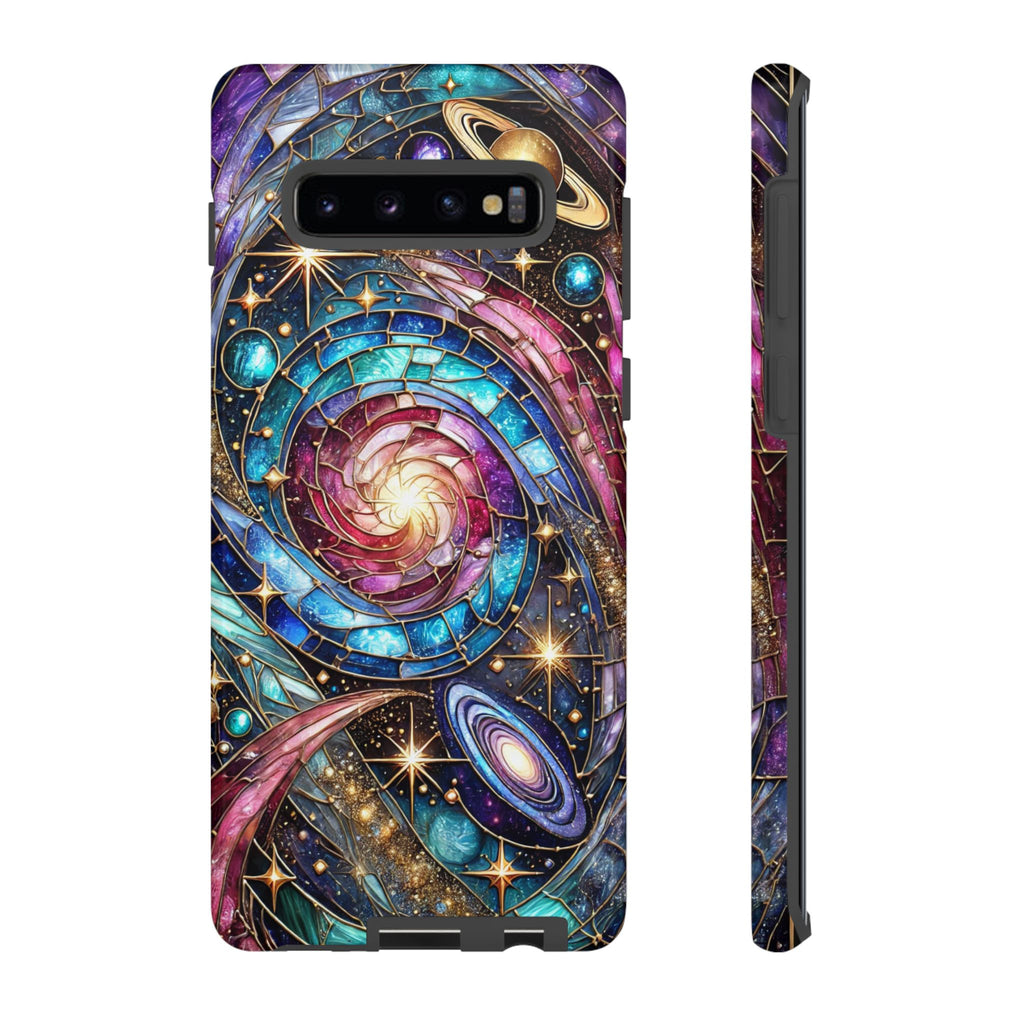 Stained Glass Celestial Android Phone Case – 3D Galaxy Full-Wrap Protective Cover with TPU Liner