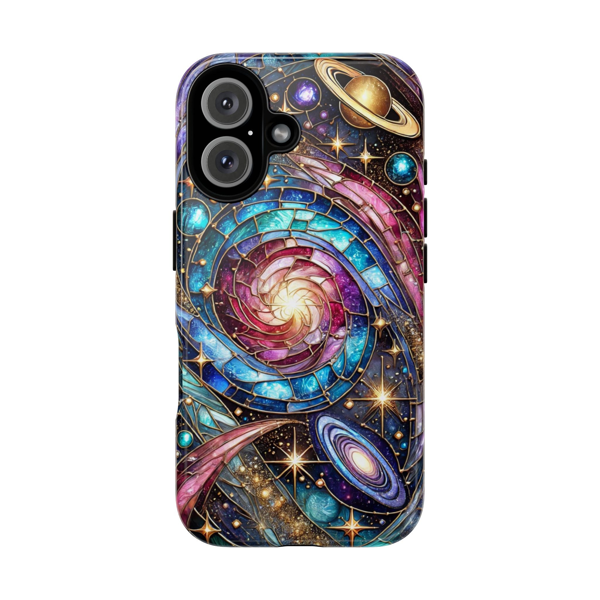 Stained Glass Celestial iPhone Case – Galaxy 3D Full-Wrap Protective Phone Cover
