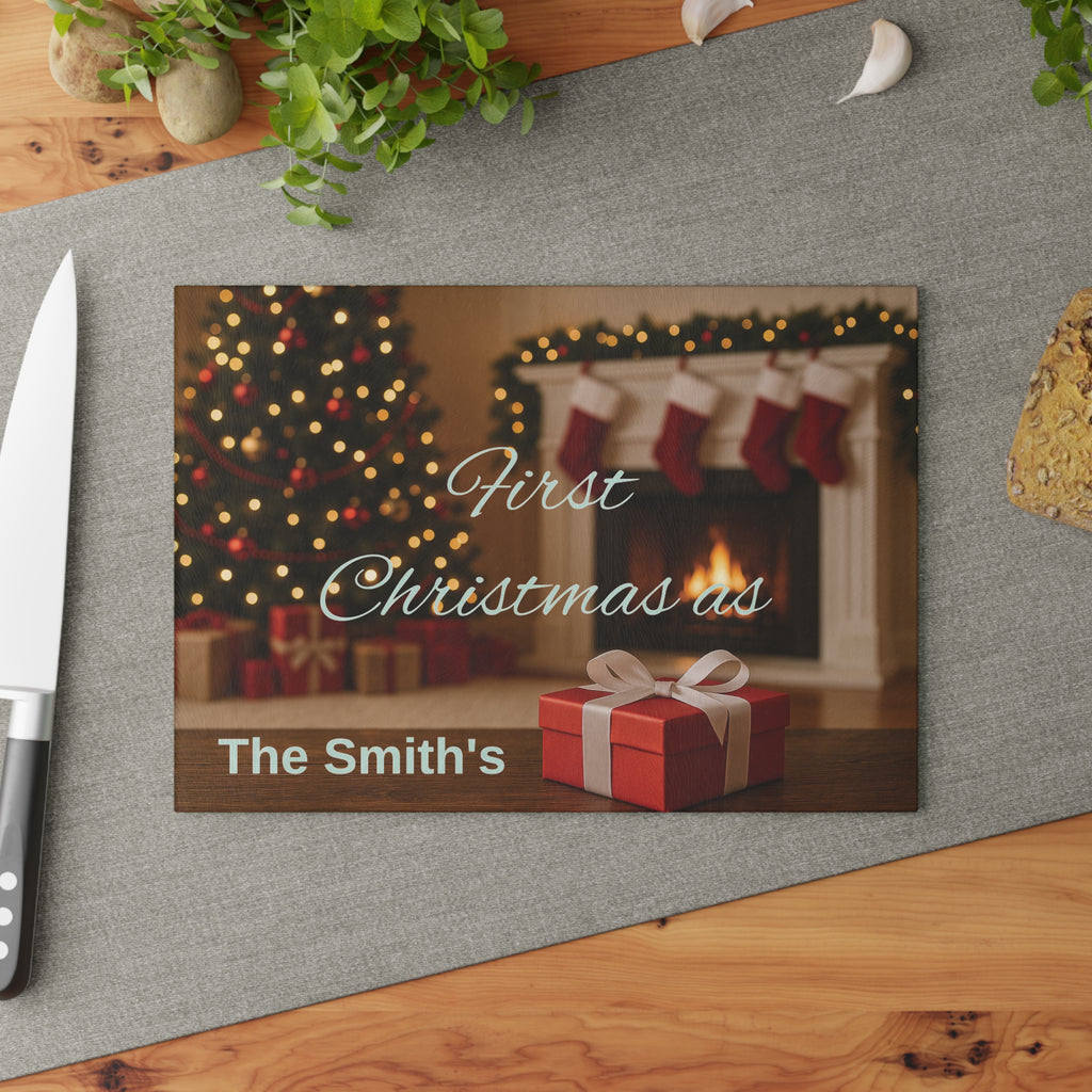 Personalized Glass Cutting Board, Custom Kitchen Decor, Your Photo