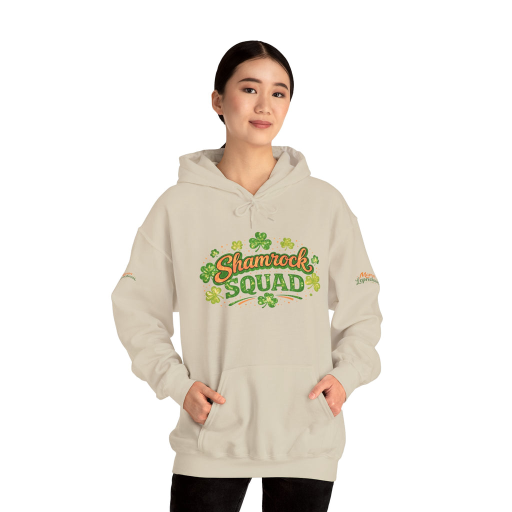 Mama Leprechaun Shamrock Squad Hoodie - St. Patrick's Day Clover Design