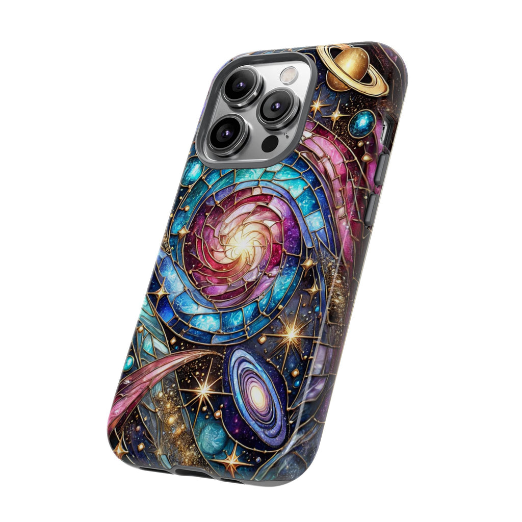 Stained Glass Celestial iPhone Case – Galaxy 3D Full-Wrap Protective Phone Cover