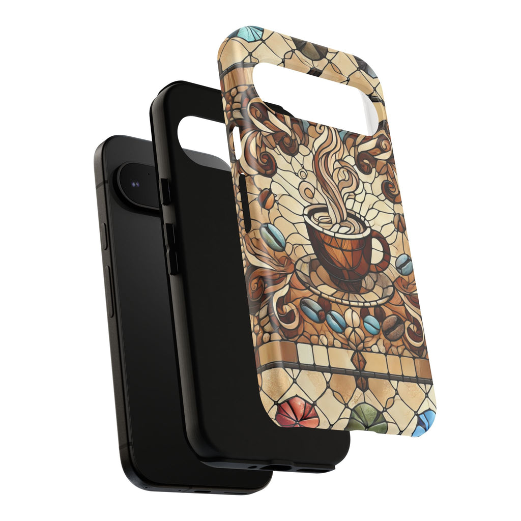 Stained Glass Coffee Android Phone Case – Shockproof TPU, 3D Wrap