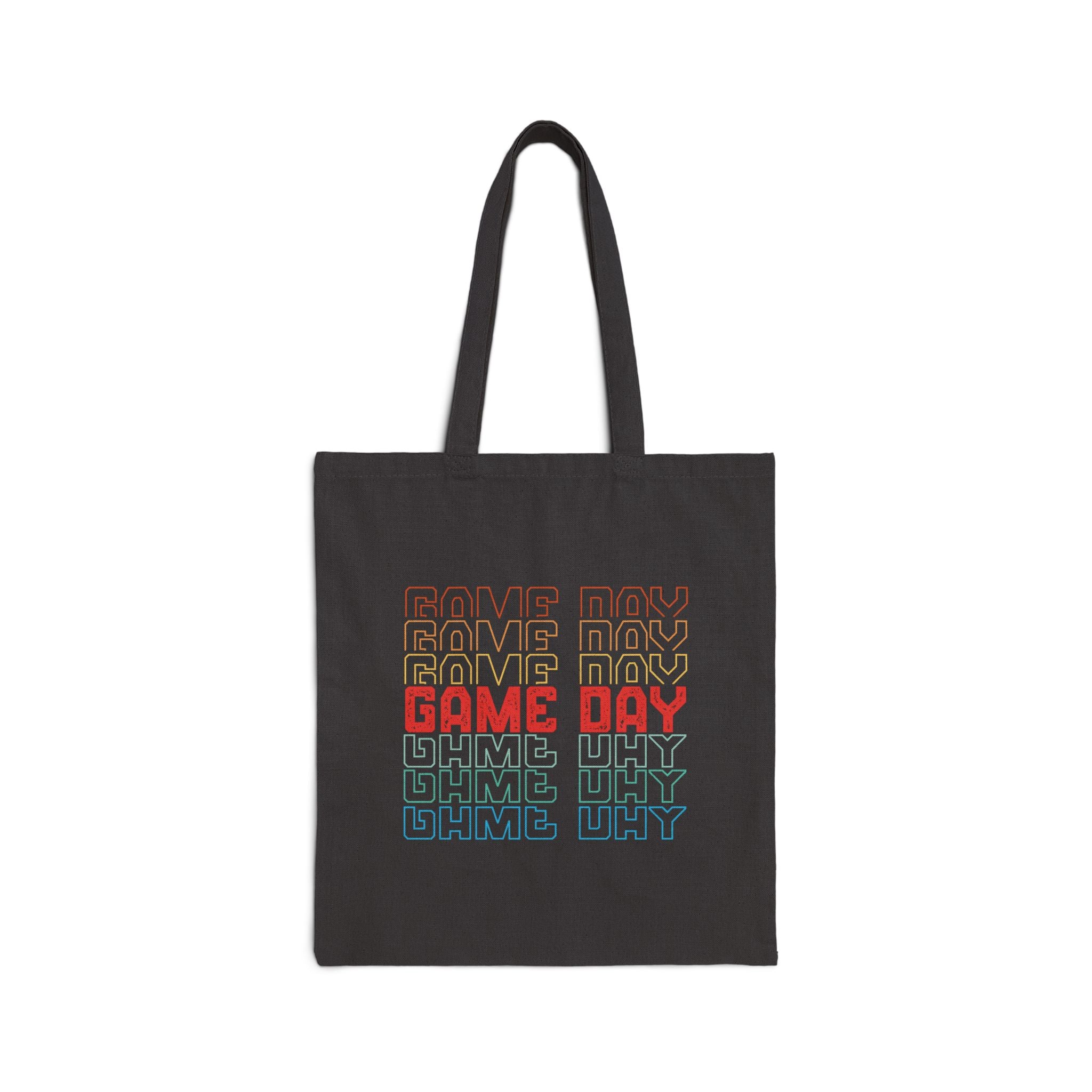 Retro Game Day Cotton Canvas Tote Bag, Reusable Shopping or Laptop Bag
