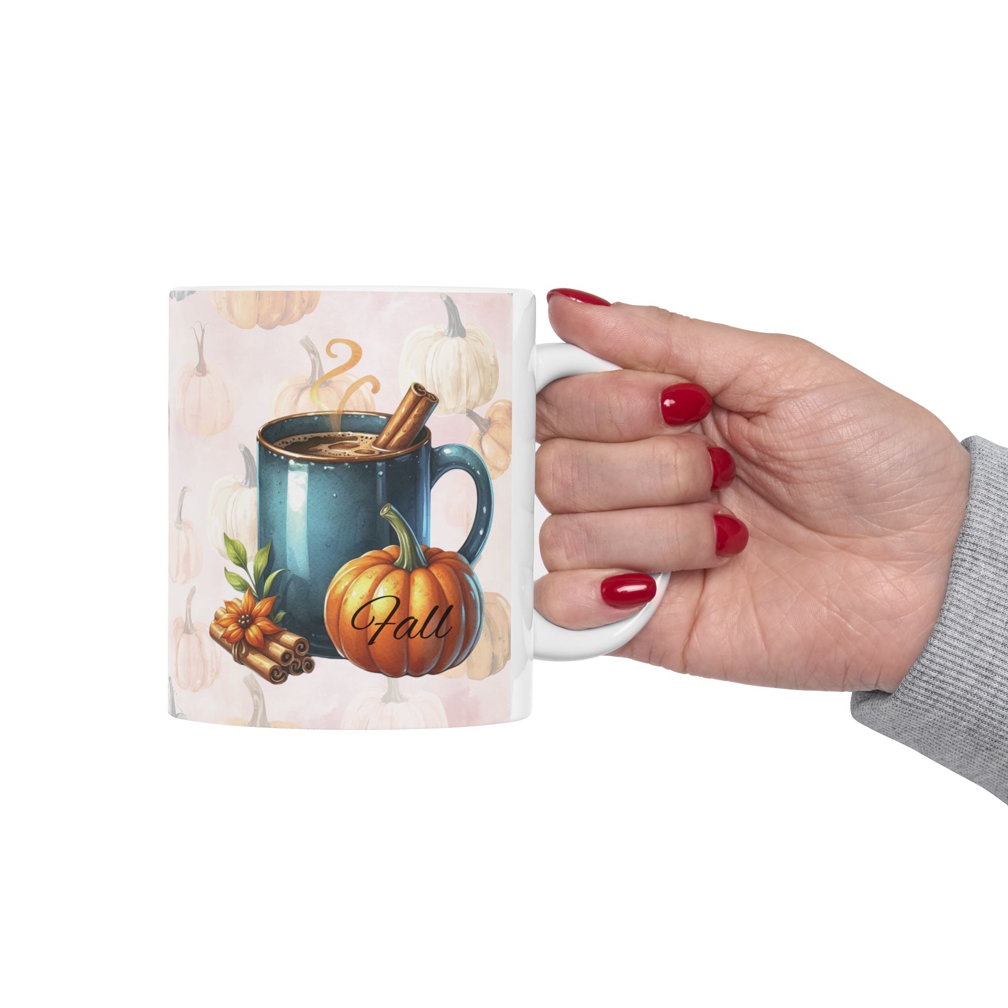 Fall Vibes Coffee Mug For Pumpkin Spice Lovers, Autumn Hot Cocoa Cup