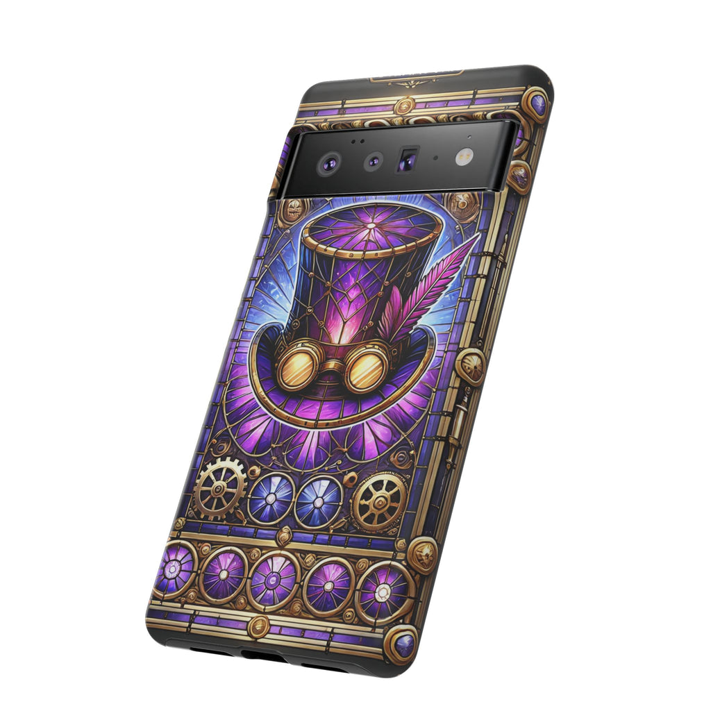 Stained Glass Steampunk Android Phone Case – 3D Full-Wrap Protective Cover with TPU Liner