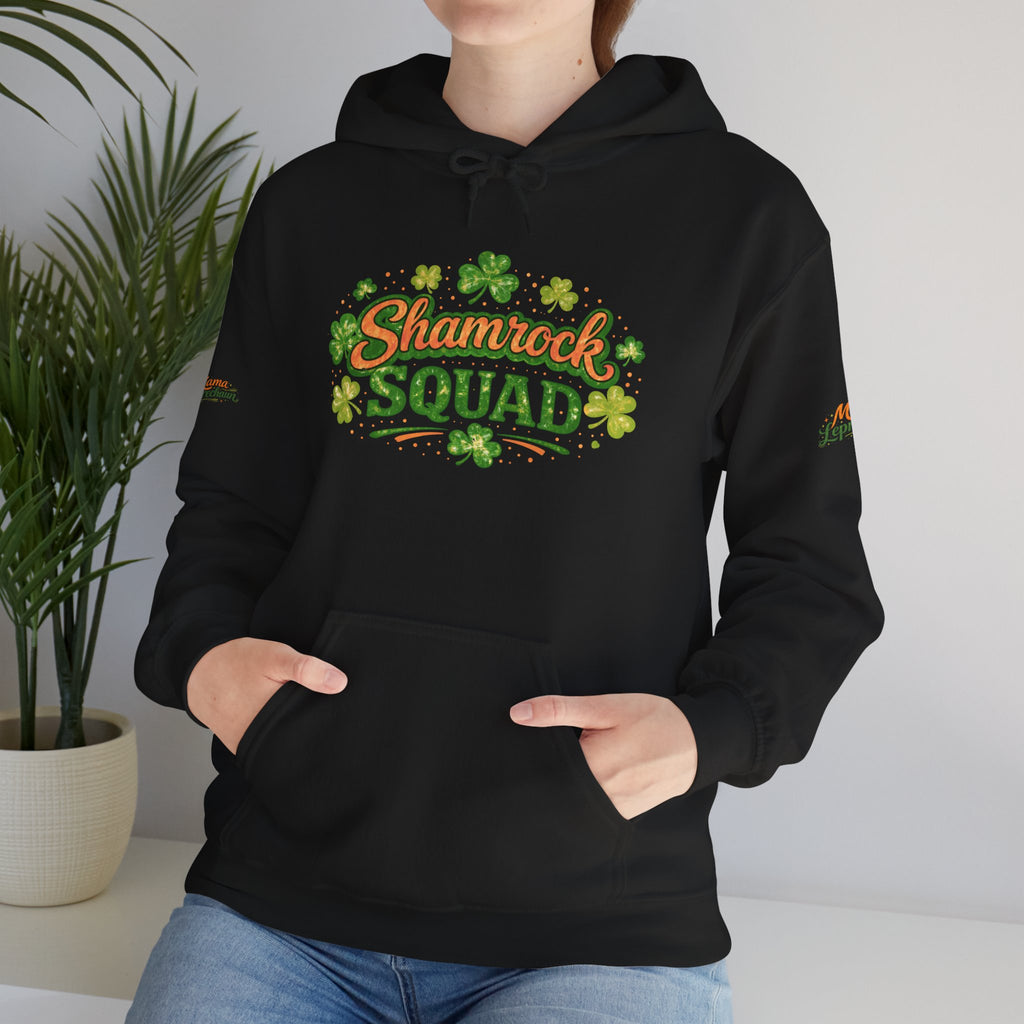 Mama Leprechaun Shamrock Squad Hoodie - St. Patrick's Day Clover Design