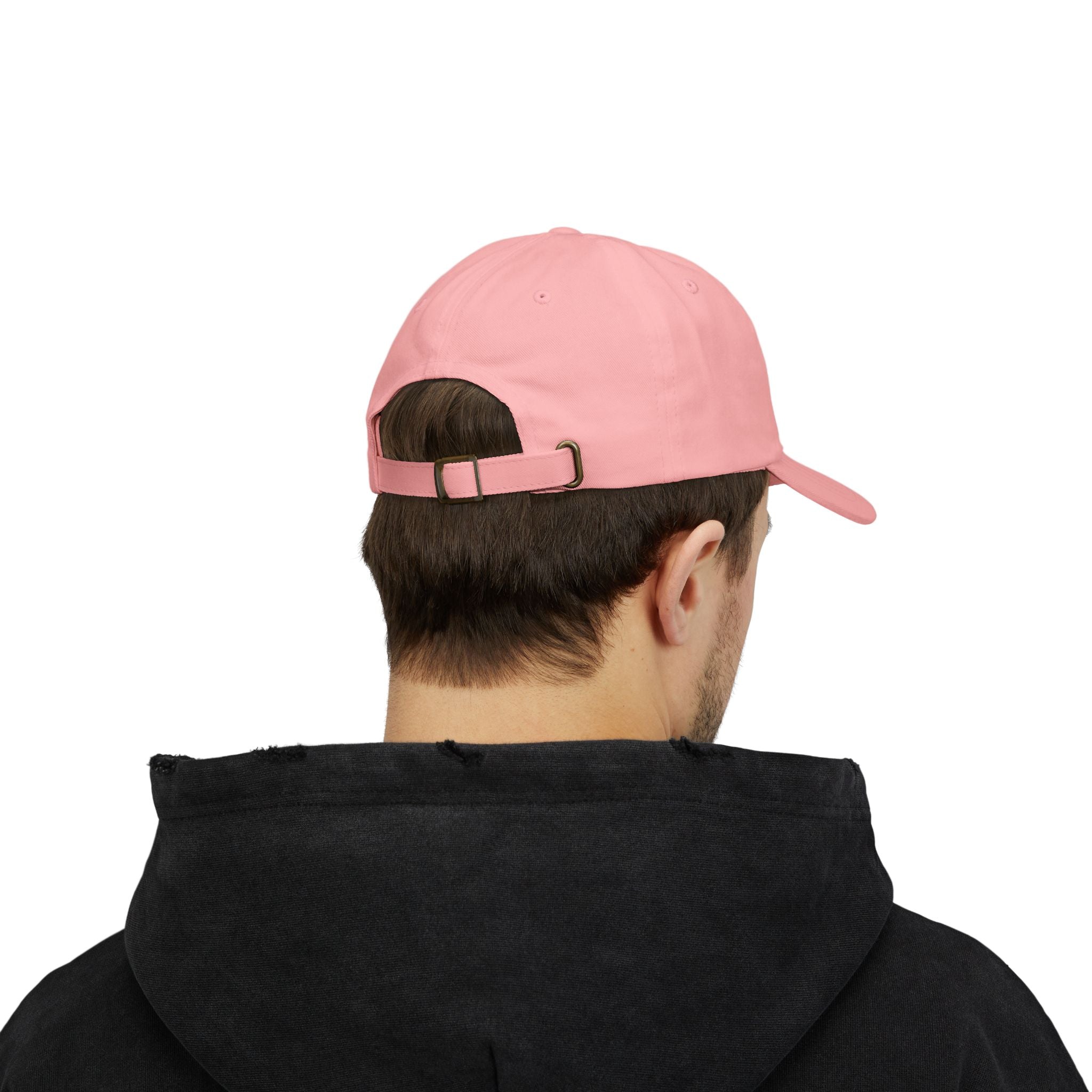 #GIRLDAD Embroidered Classic Dad Cap — Pink & White Distressed Hat for Proud Fathers