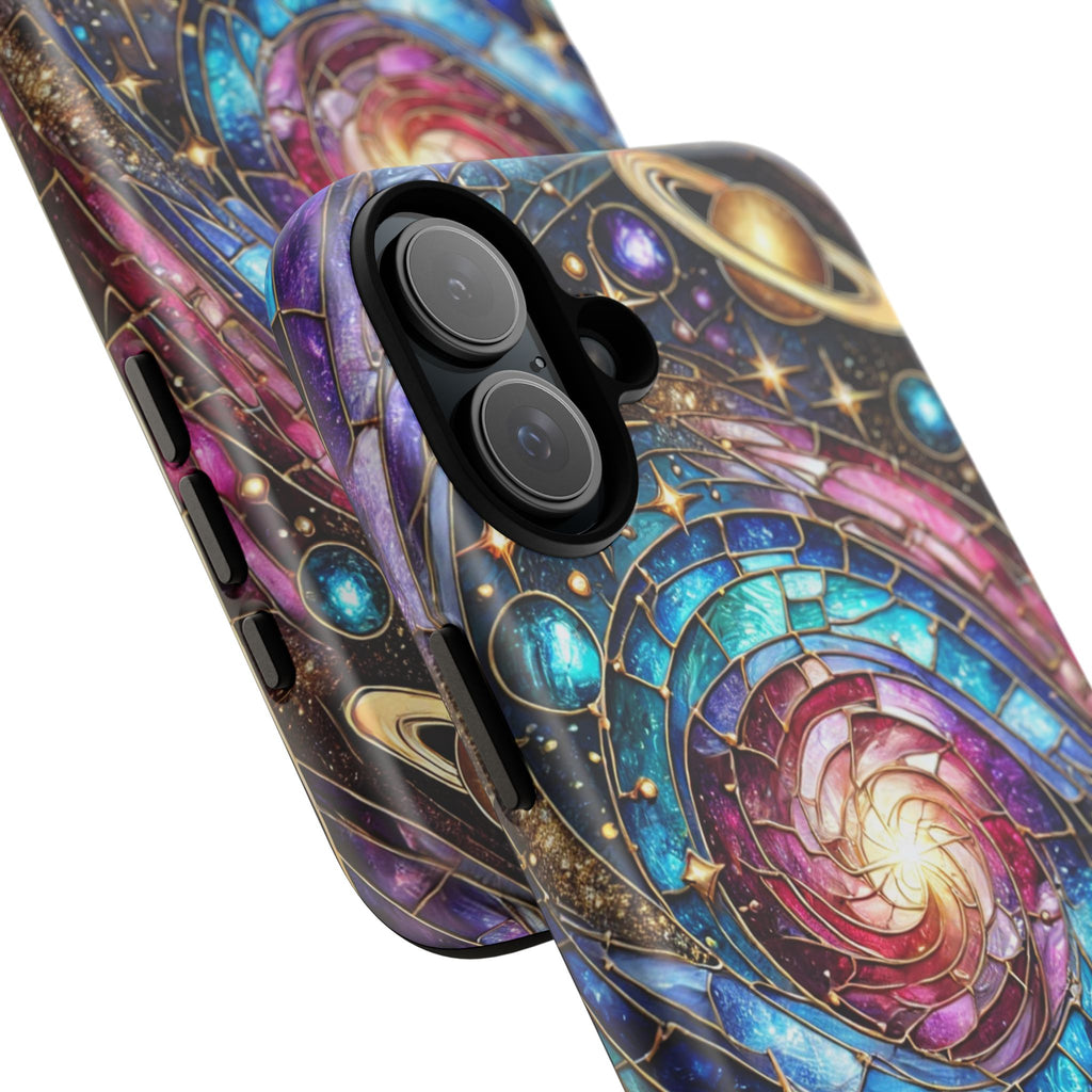 Stained Glass Celestial iPhone Case – Galaxy 3D Full-Wrap Protective Phone Cover