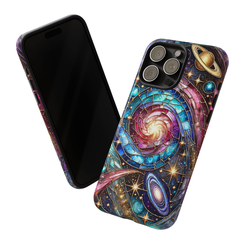 Stained Glass Celestial iPhone Case – Galaxy 3D Full-Wrap Protective Phone Cover