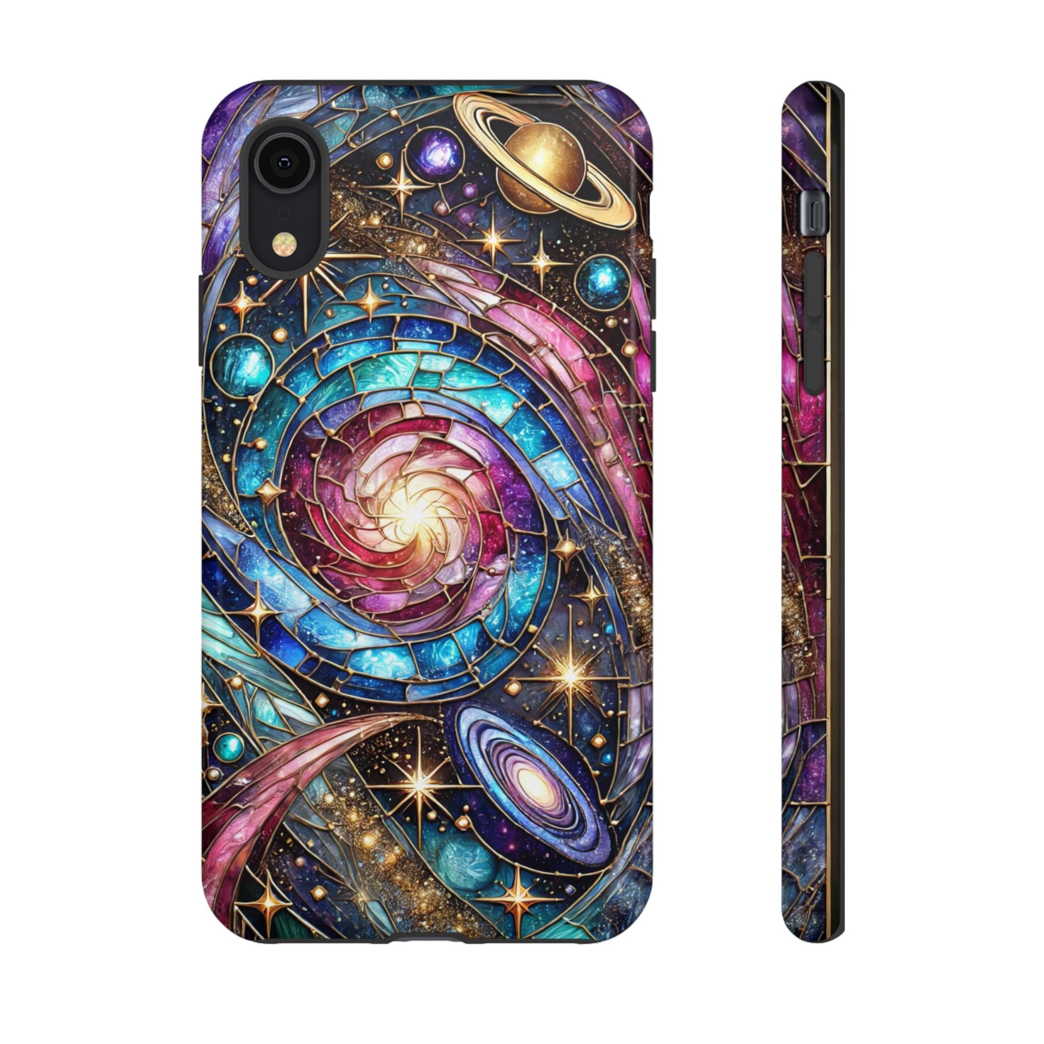 Stained Glass Celestial iPhone Case – Galaxy 3D Full-Wrap Protective Phone Cover