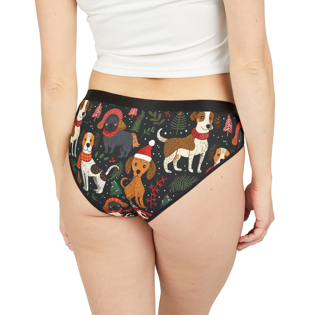 Christmas Dachshund Print Women's Bikini Briefs – Festive Dog Print Underwear