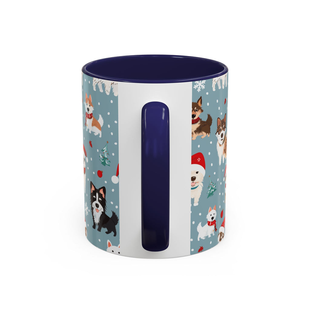 Corgi Holiday Coffee Mug – Cute Santa Dog Pattern Accent Mug (11/15oz)