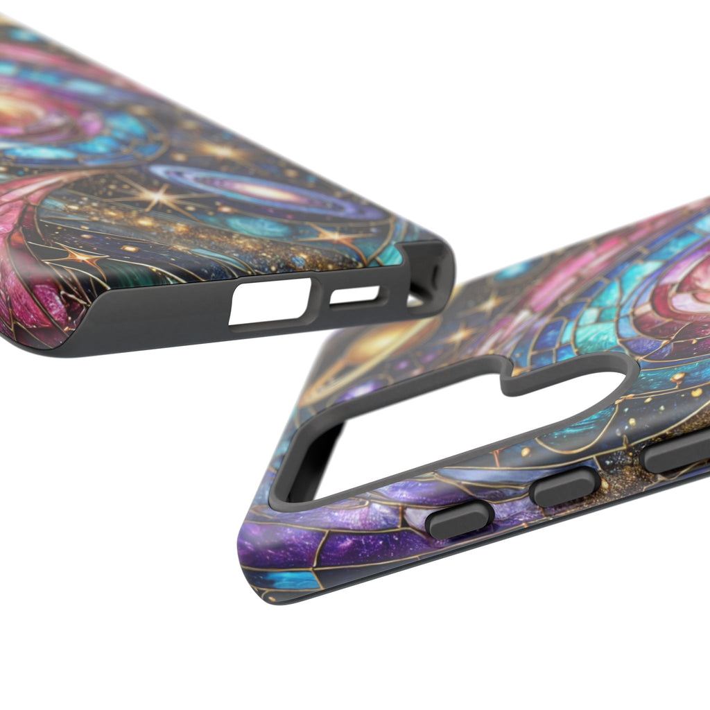Stained Glass Celestial Android Phone Case – 3D Galaxy Full-Wrap Protective Cover with TPU Liner