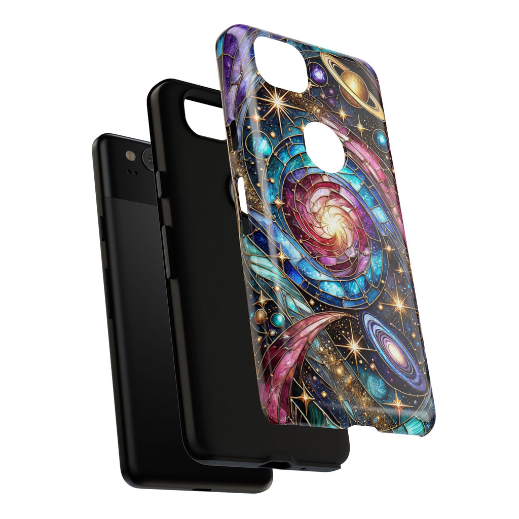 Stained Glass Celestial Android Phone Case – 3D Galaxy Full-Wrap Protective Cover with TPU Liner