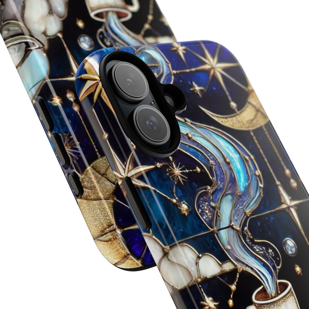 Celestial Stained Glass Coffee iPhone Case – Shockproof 3D Wrap