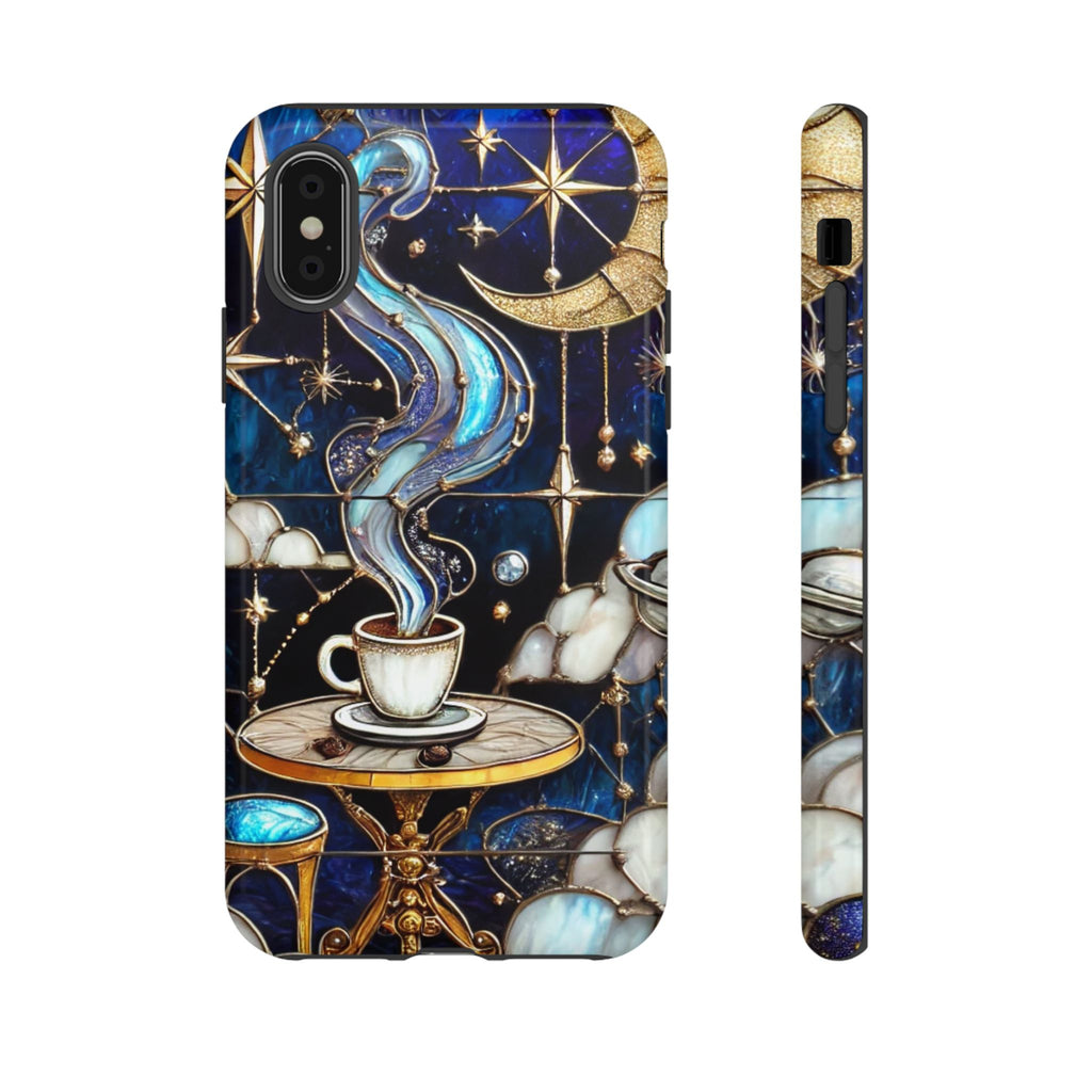 Celestial Stained Glass Coffee iPhone Case – Shockproof 3D Wrap