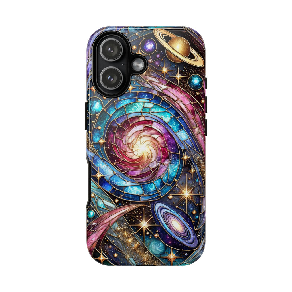 Stained Glass Celestial iPhone Case – Galaxy 3D Full-Wrap Protective Phone Cover