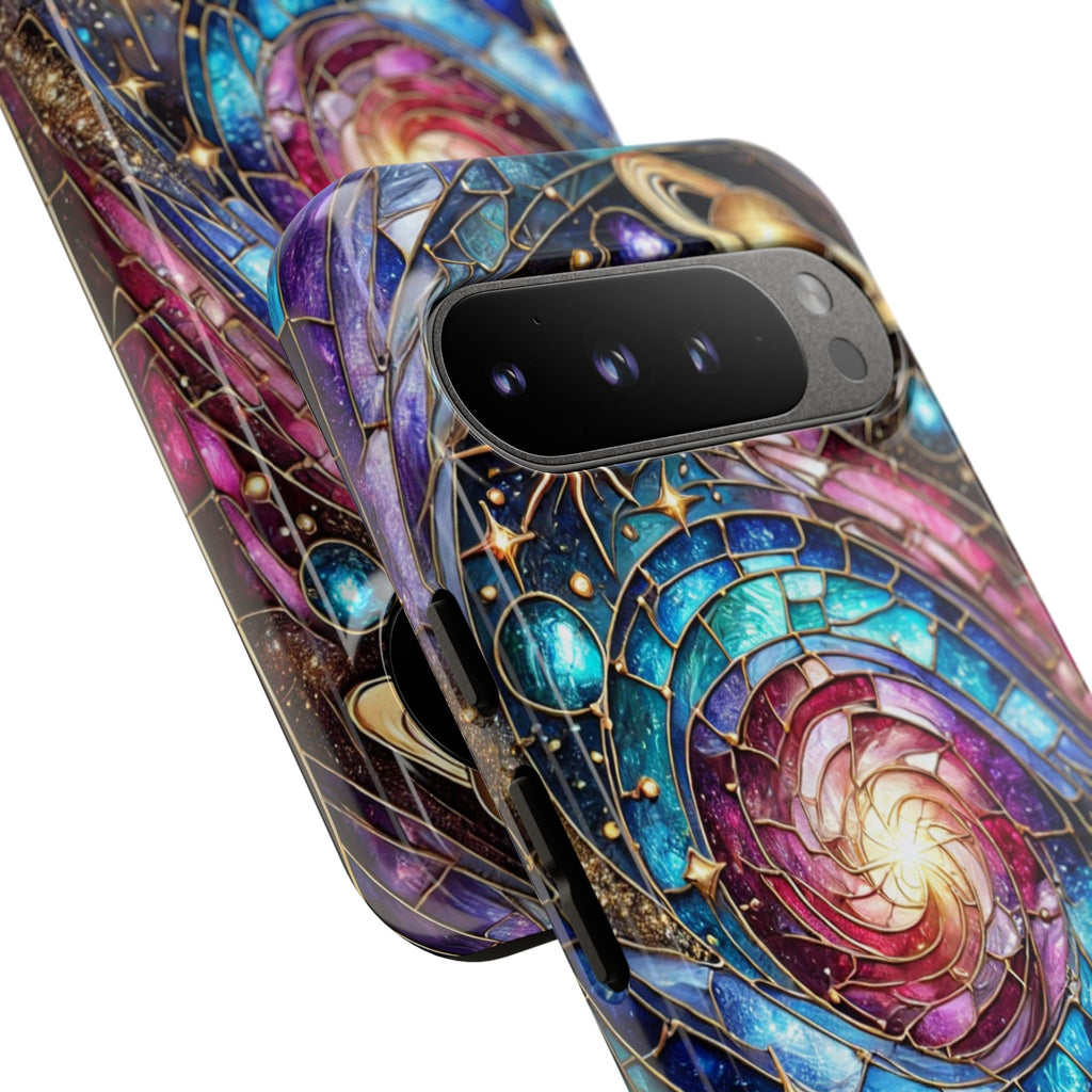 Stained Glass Celestial Android Phone Case – 3D Galaxy Full-Wrap Protective Cover with TPU Liner
