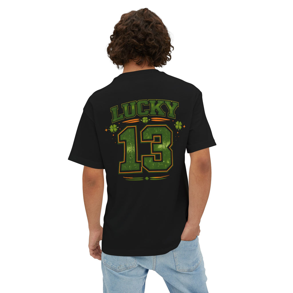 Lucky 13 Oversized Tee — St. Patrick’s Day Lucky Number Shirt