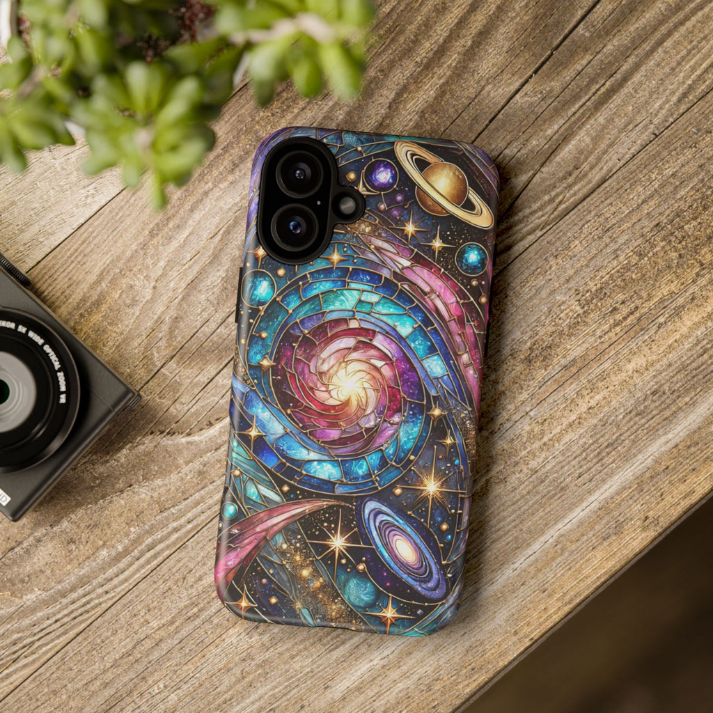 Stained Glass Celestial iPhone Case – Galaxy 3D Full-Wrap Protective Phone Cover