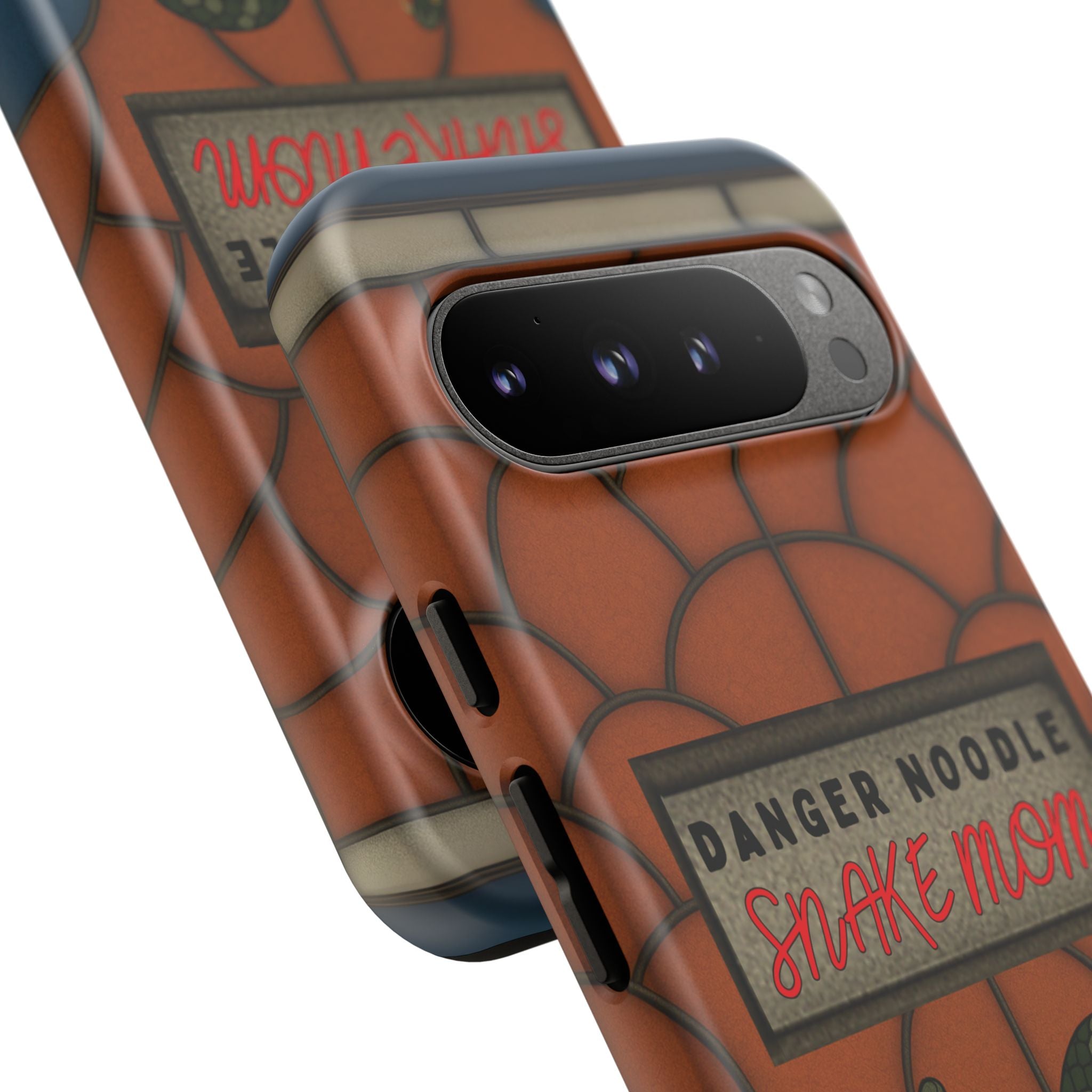 Danger Noodle Snake Mom Phone Case | Snakes Are Beautiful |Stained Glass Snake Art | Funny Snake Lover Gift |  Reptile Mom Phone Cover