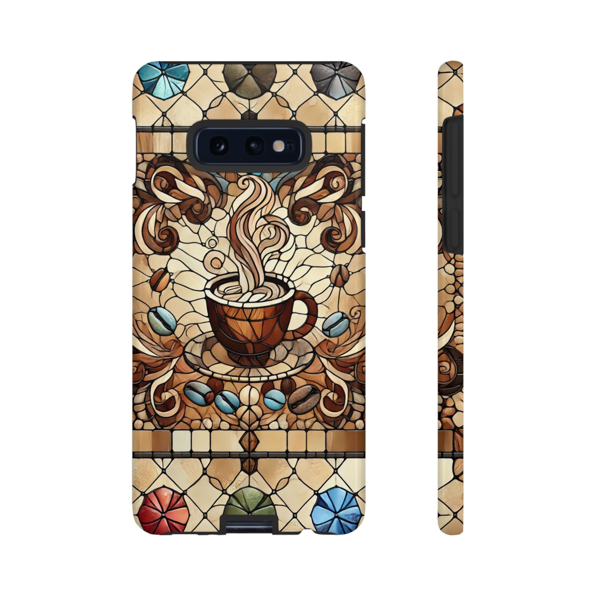 Stained Glass Coffee Android Phone Case – Shockproof TPU, 3D Wrap