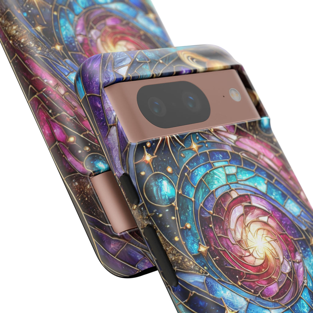 Stained Glass Celestial Android Phone Case – 3D Galaxy Full-Wrap Protective Cover with TPU Liner